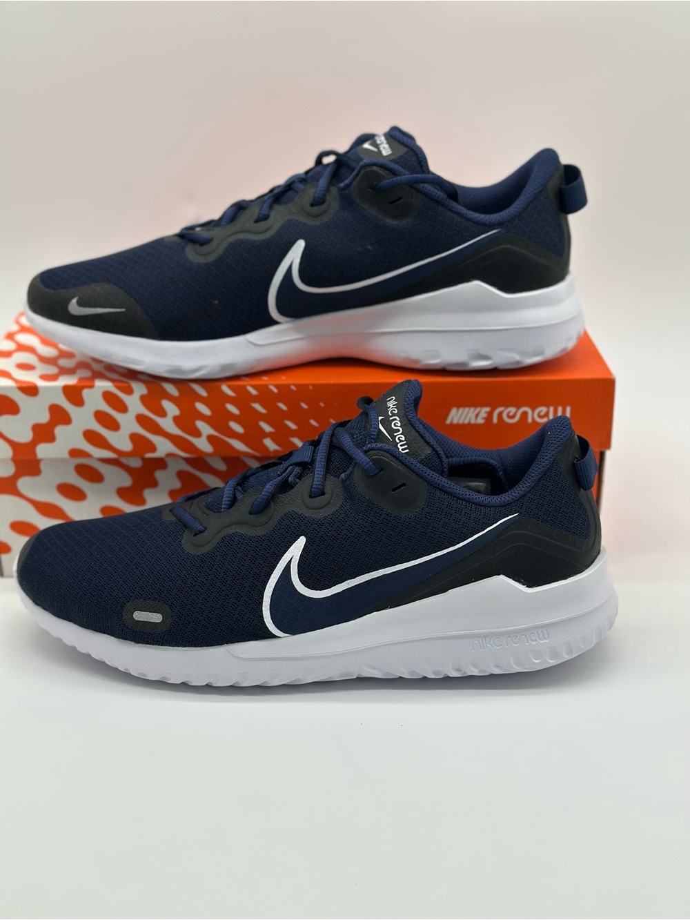Nike Navy and White Running Sneakers